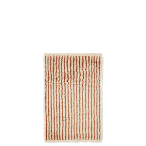 Ferm Living Kami Knyttet Teppe 80x120 Off-white/ Rødbrun