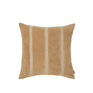 Ferm Living Senti Stripete Pute Mørk Sand/Lin