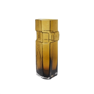 Ferm Living x Utzon Can Lis Muro Vase H38 Resirkulert Amber