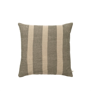 Ferm Living Oleo Pute 50x50 Tegrønn/Naturfarget