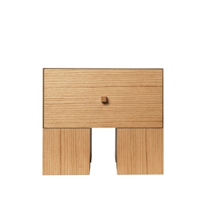 Ferm Living Kuben Nattbord 1x1 Naturell Eik