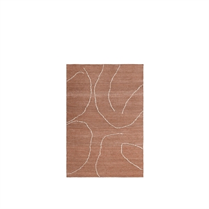 Ferm Living Gesso Teppe 140x200 Terrakotta/ Off White