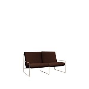 Ferm Living Desert 2-seters sofa Pure Bouclé/Cashmere/Chestnut