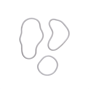 Ferm Living Pond Coaster Sett med 3 Aluminium