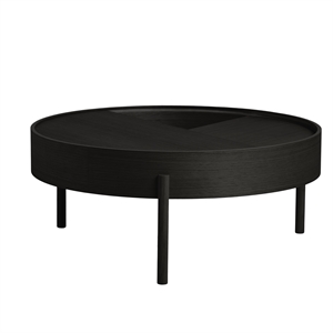 Woud Arc Salongbord Sort Ask Ø89