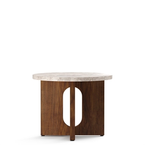 Audo Androgyne Round Coffee Table Valnøtt/ Kunis Breccia