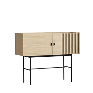Woud Array Skjenk Eik/ Sort 120 cm