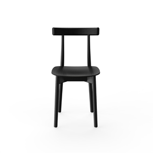 NINE Skinny Spisestuestol i Tre, Sort/ask