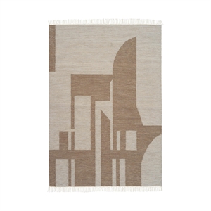Kristina Dam Studio Moderne Kelimteppe Off-white/ Brun 200 cm