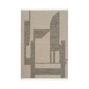 Kristina Dam Studio Contemporary Kelim Rug Off-White/ Grå 200 cm