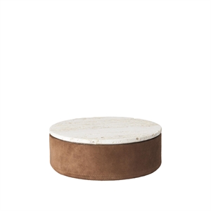 Kristina Dam Studio Suede Oppbevaringsboks Stor Beige/Karamell