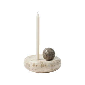 Kristina Dam Studio Sammenhengende Skulptur Lysestake Brun/Mørkebrun
