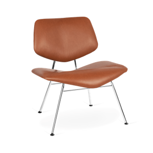 VERMUND VL135 Loungestol Sierra Cognac Skinn/ Krom