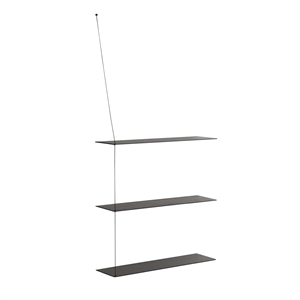 Woud Stedge Ekstra Hylle Sort Eik 80 Cm