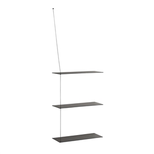 Woud Stedge Ekstra Hylle Sort Eike 60 Cm