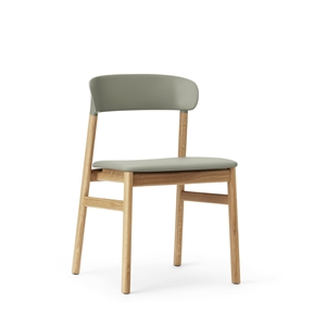 Normann Copenhagen Herit Spisestol Skinntrukket Eik/støvet Grønn