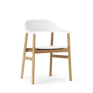 Normann Copenhagen Herit Spisestuestol med Armlener Eik/ Hvit