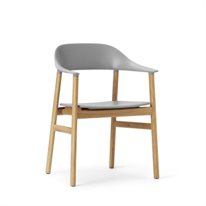 Normann Copenhagen Herit Spisestuestol med Armlener Eik/ Grå