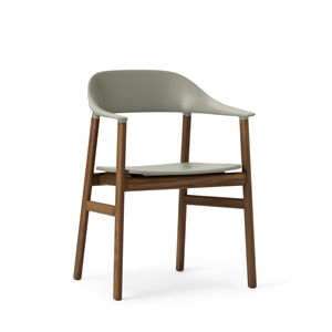 Normann Copenhagen Herit Spisestol med Armlener Røkt Eik/støvet Grønn