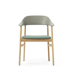 Normann Copenhagen Herit Spisestol med Armlener Trukket Eik/støvet Grønn
