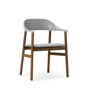 Normann Copenhagen Herit Spisestol med Armlener Trukket Røkt Eik/ Grå