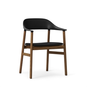 Normann Copenhagen Herit Spisestol med Armlener Trukket Røkt Eik/ Sort