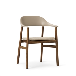 Normann Copenhagen Herit Spisestol med Armlener Trukket Røkt Eik/ Sand