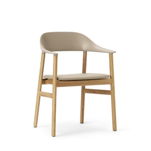 Normann Copenhagen Herit Spisestol med Armlener Skinntrukket Eik/ Sand