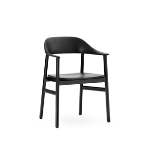 Normann Copenhagen Herit Spisestuestol med Armlener Sort Eik