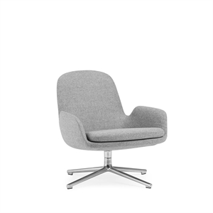 Normann Copenhagen Era lenestol lav med svingbar Aluminium/ Synergy LDS16