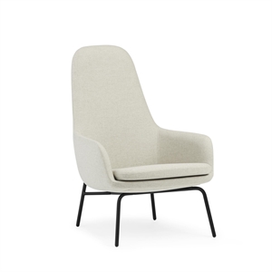 Normann Copenhagen Era Lenestol Høy Sort stål/Main Line Lin MLF20