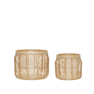 Hübsch Luna Basket Nature Sett med 2