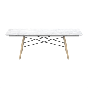 Vitra Eames Salongbord Rektangulært Hvit Marmor/honningask