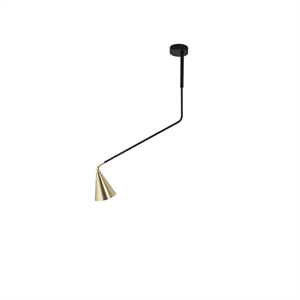 TOOY Gordon 561.11B Taklampe Matt Sort/ Børstet Messing