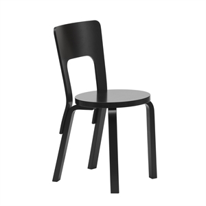 artek 66 Spisestuestol Sort