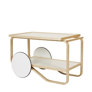 artek 901 Serveringsvogn Bjørk/ Hvit/ Hvit Laminat