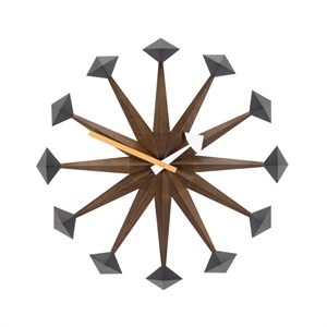 Vitra Polygon Veggklokke Valnøtt