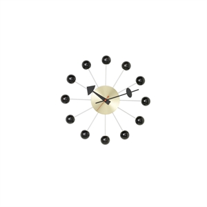 Vitra Ball Clock Veggklokke Sort/ Messing