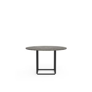 New Works Florence Spisebord Ø120 Gris Du Marais Marmor med Lamell Sort Ramme