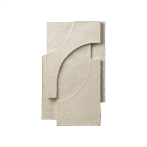 Kristina Dam Studio Serif Relief Veggdekorasjon Off White