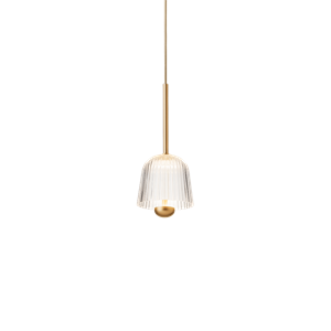 Nuura Asteea 1 Taklampe Sateng Messing/ Riflet Klar