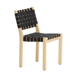 artek 611 Spisestuestol Bjørk/ Sort