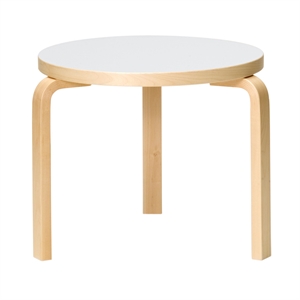 artek 90D Bord Bjørk/ Hvit Laminat