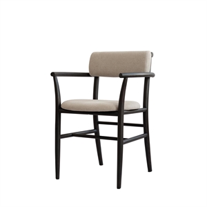 101 Copenhagen Nama Spisestol med Armlener Kaffesort/lin