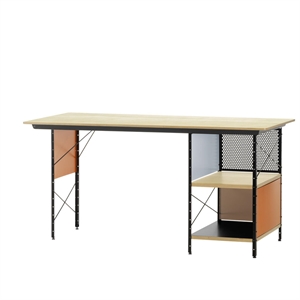 Vitra Eames EDU Skrivebord Sort/ Oransje/ Blå/ Bjørk