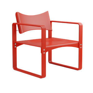 Verner Panton Series 270 F Spisestol med Armlener Rød