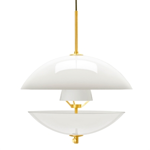 Fritz Hansen Clam Pendle Hvit/ Messing Ø55