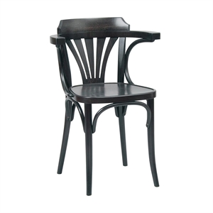 TON No. 24 Spisestuestol Sort