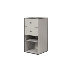 Audo Frame-skap 70 med Hylle og 2 Skuffer, Sand