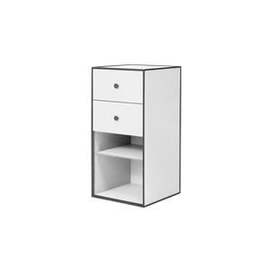 Audo Frame-skap 70 med Hylle og 2 Skuffer Hvit